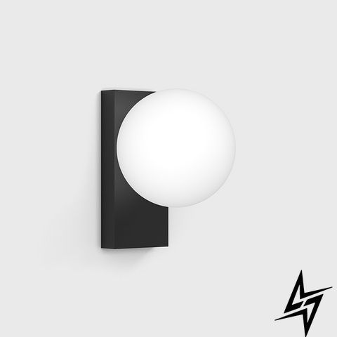 LTX 10.0613.4.930.BK Накладний настінний світильник SFERA WALL S, L100mm, SP119mm, H137mm, Bridgelux LED 4W, 3000K, 243Lm, CRI>90, IP20, 220-240V, блок живлення (гарантія лише 3 роки), опаловий, чорний фото