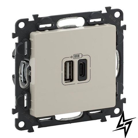 USB-розетка Legrand 753206 Valena Life, слонова кістка, USB-C, 220 В 753206 фото