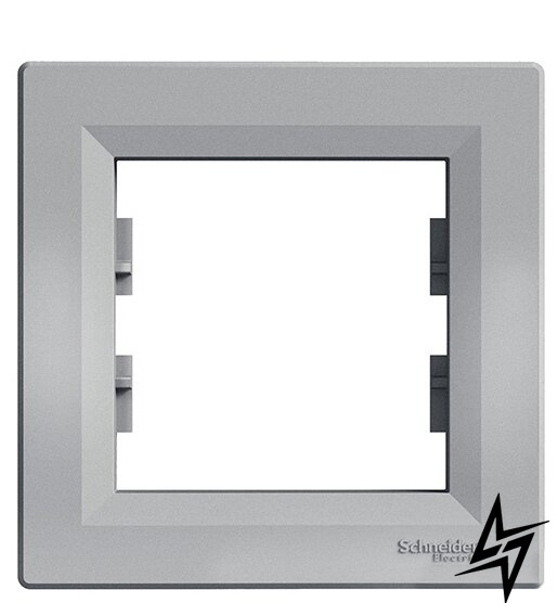 Рамка одинарна алюміній Asfora, EPH5800161 Schneider Electric фото