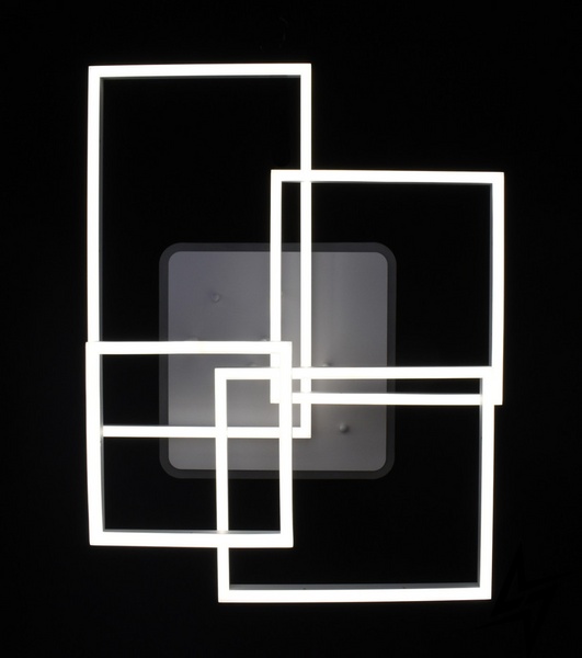 Люстра потолочная LED с пультом L23-36963 Белый A9040/4-RGB-wh-d фото в живую, фото в дизайне интерьера