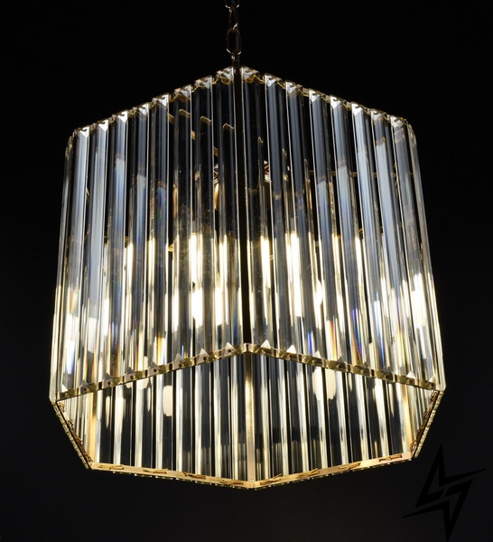 Стельова люстра підвісна на 4 лампочки L23-37563 Золото SA40C-350 фото наживо, фото в дизайні інтер'єру