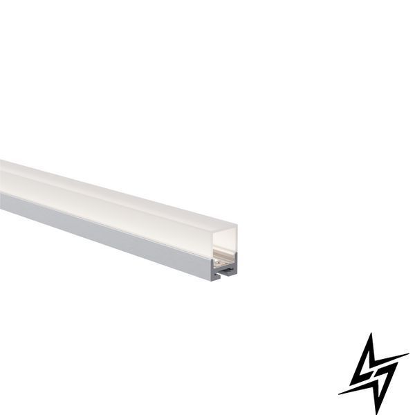 LED профіль накладний з розсіювачем PC Kloodi KLP2027SQ_2 білий; срібло, 2 м KLP2027SQ_2 фото