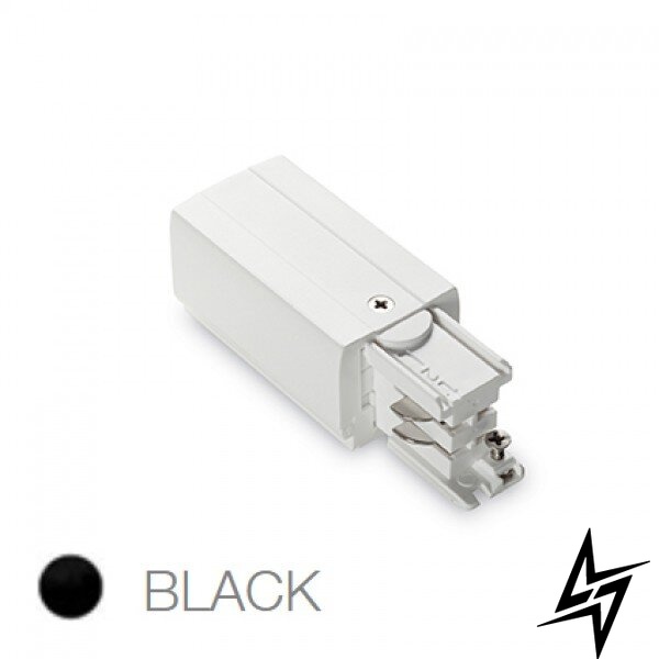 Комплектуюча 169576 Link Trimless Main Connector Left Black Ideal Lux  фото наживо, фото в дизайні інтер'єру