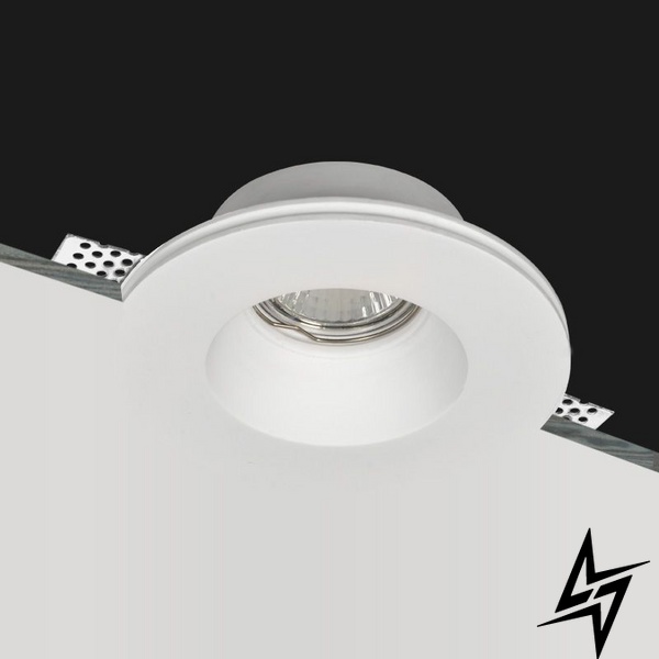 Гипсовый светильник точечный врезной 23113.01.01 Imperium Light White lake  фото в живую, фото в дизайне интерьера