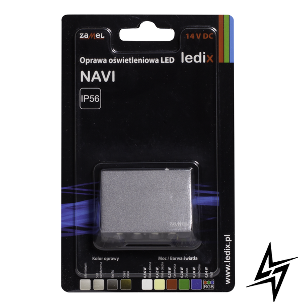 Настенный светильник Ledix Navi без рамки 10-111-31 накладной Графит 5900K 14V ЛЕД LED11011131 фото в живую, фото в дизайне интерьера
