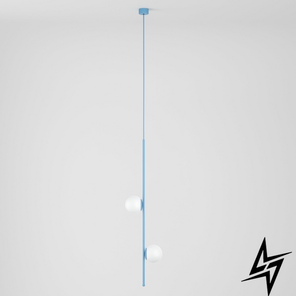 Подвесной светильник Bubble L Denim (RAL 5011) Синий  фото в живую, фото в дизайне интерьера