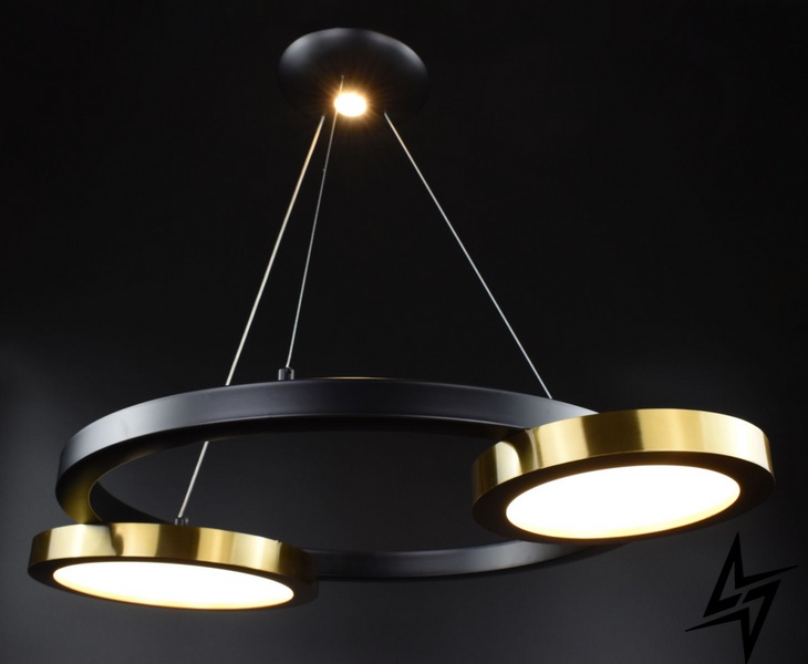Стельова люстра LED L23-36763 Чорний SGA20-750 фото наживо, фото в дизайні інтер'єру