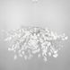 Подвесной белый светильник TRIO во флористических мотивах d120 см LE41174 4xE27 120x120см Белый/Хром MJ 185-120 фото в дизайне интерьера, фото в живую 3/10