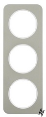 Тримісний рамка R.1 10132114 (нержавіюча сталь / полярна білизна) Berker фото
