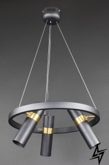 Підвісна стельова люстра в стилі LOFT лофт L23-37414 Чорний J063/6-bk фото наживо, фото в дизайні інтер'єру