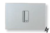 N2214.5 PL Механізм карткового (54 мм) вимикача з затримкою відключення з накладкою, 2-модульний, серія Zenit, колір сріблястий, 2CLA221450N1301 ABB фото