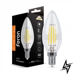 LED лампа Feron 25651 Filament E14 4W 2700K 3,5x10 см фото