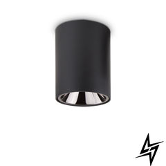 Точковий накладний світильник Ideal Lux Nitro 15W Round Nero 205984 LED 22909 фото наживо, фото в дизайні інтер'єру