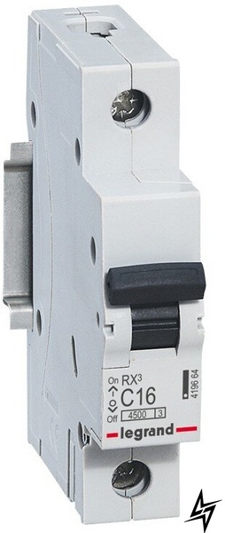 Автоматичний вимикач Legrand 419664 RX3 1P 16A C 4,5kA фото
