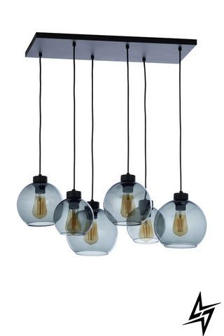 Подвесная люстра TK Lighting Cubus 2833 на 6 ламп E27 черный и серый 80 &times; 74 &times; 30 см фото