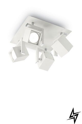 Стельовий поворотний світильник Ideal Lux Mouse PL4 Bianco 073583 на 4 лампи GU10, білий, 29 &times; 14 см фото