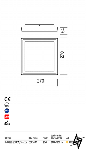 9187 Потолочный светильник Redo BEZEL 25W IP54 DG 3000K ЛЕД  фото в живую, фото в дизайне экстерьера