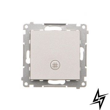 Выключатель перекрестный с подсветкой (модуль) 10A Алюминий матовый Simon 55 TW7L.01/143 фото