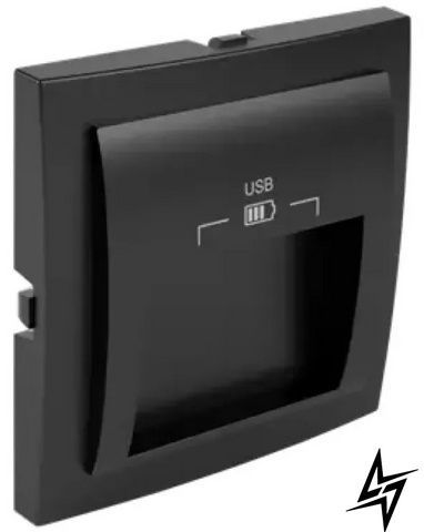 Лицьова панель USB-розетки Efapel 50673 TPM Apolo 5000, чорний матовий фото