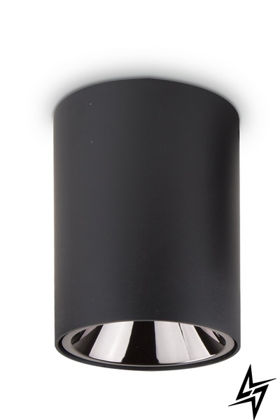 Точечный накладной светильник Ideal Lux Nitro 15W Round Nero 205984 ЛЕД 22909 фото в живую, фото в дизайне интерьера
