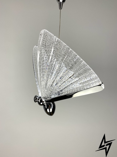Підвіс у вигляді метелика LE26207 LED 5W 4000K 17x20см Хром CA 02 CR фото наживо, фото в дизайні інтер'єру