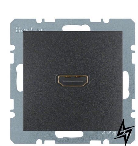 HDMI-розетка Berker S.1/B.3/B.7 3315431606 антрацитова матова фото
