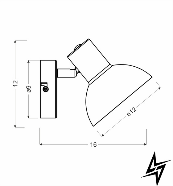 Бра Candellux 91-63410 DISO 1хE27 12х16х12 см  фото наживо, фото в дизайні інтер'єру