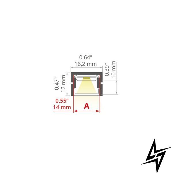 LED-профиль KLUS PDS-4-PLUS, 2 метра KLUS_A01263A_2 KLUS_A01263A_2 фото