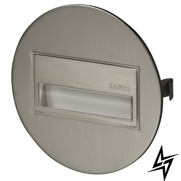 Настінний світильник Ledix Sona кругла 13-211-22 врізний Сталь 3100K 14V LED LED11321122 фото наживо, фото в дизайні інтер'єру