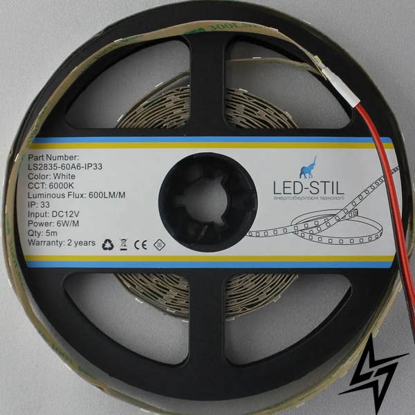 LED стрічка LED-STIL 6000K, 6 Вт/м, 2835, 60 діодів, IP33, 12V, 500 LM, холодне світло фото