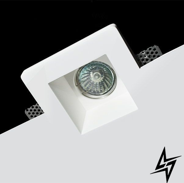 Гипсовый светильник точечный врезной 23112.01.01 Imperium Light White lake  фото в живую, фото в дизайне интерьера