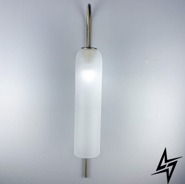 Настенный дизайнерский светильник-реплика LE26257 10x74x20см Латунь/Прозрачный W 101/1 фото в живую, фото в дизайне интерьера