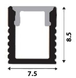 LED-профиль узкий, 2 метра LS0807 LS0807 - изображение 2