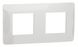 Двухпостовая рамка глянцева Unica New Studio NU200418 біла Schneider Electric фото 2/4