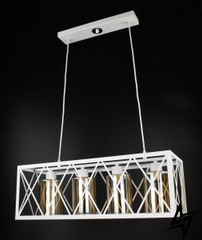 Підвісна стельова люстра в стилі LOFT лофт L23-37315 Білий 11535/4-wh-am фото наживо, фото в дизайні інтер'єру