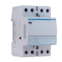 Бесшумный контактор 40A ESC440S (4НО, 230В) 3м Hager