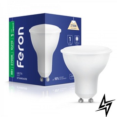 LED лампа Feron 40186 Standart GU10 8W 2700K 5x5,8 см фото