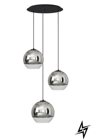Люстра Nowodvorski Globe 7607 на 3 лампы E27, черная, 120 &times; 50 см фото
