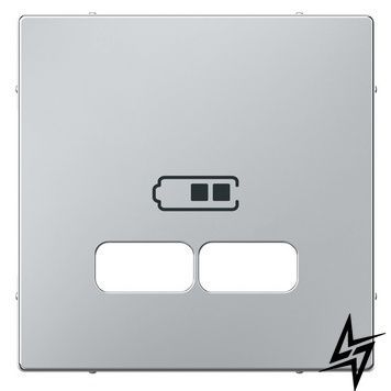 Накладка для механизма USB 2,1A System M алюминий Merten MEG4367-0460 фото
