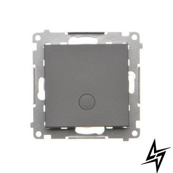 Выключатель перекрестный с подсветкой (модуль) 10A Серый матовый Simon 55 TW7L.01/116 фото