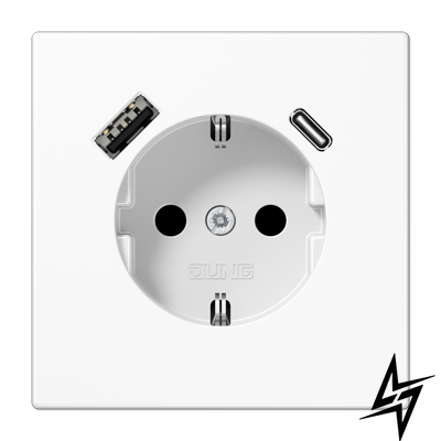 Розетка з USB SCHUKO 16А біла LS 990 Jung LS1520-15CAWW фото