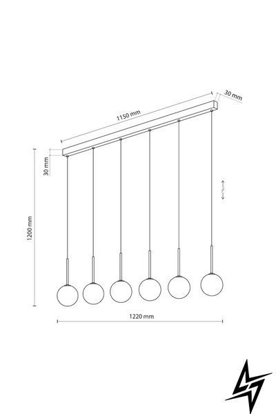 Люстра TK Lighting Martin 4504 чорна 6&times;G9 4504 фото