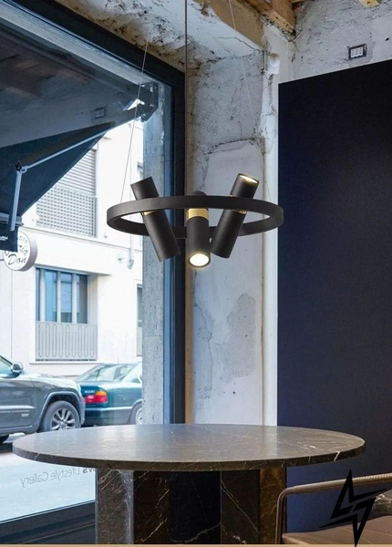 Підвісна стельова люстра в стилі LOFT лофт L23-37415 Чорний J063/6-bk-k фото наживо, фото в дизайні інтер'єру