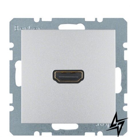 HDMI-розетка Berker S.1/B.3/B.7 3315431404 алюмінієва матова фото