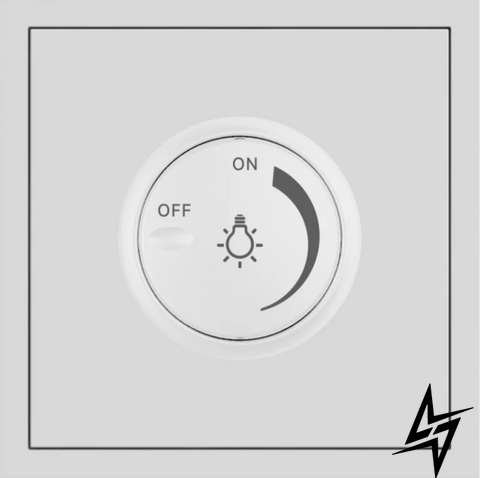 Світлорегулятор поворотний для Led 5-100W Ardero Soft EV111D-W механізм білий 80727 (без рамки) фото