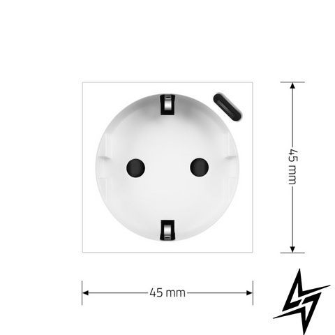 Механізм електрична розетка з USB Type-C Power Delivery 18 Вт Livolo білий (VL-FCTF16A.UC18W-2WP) фото