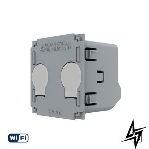 Механизм сенсорный проходной/перекрестный выключатель 2 канала Wi-Fi Livolo (VL-FC2SNY-2G) фото