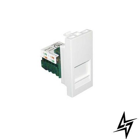 Механизм 1хRJ45 CAT5E UTP CONNECT 1-мод Белый мат 45975 SBM Efapel Quadro 45 фото