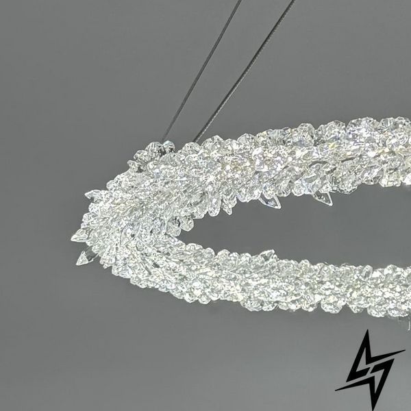 Підвісна LED люстра кришталева &Oslash;60 см латунна 26-0059 фото