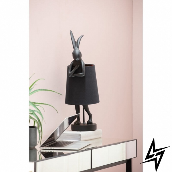 Настольный светильник Animal Rabbit Matt Black 68cm S23-38504 23x68,2x26см 53473 фото в живую, фото в дизайне интерьера